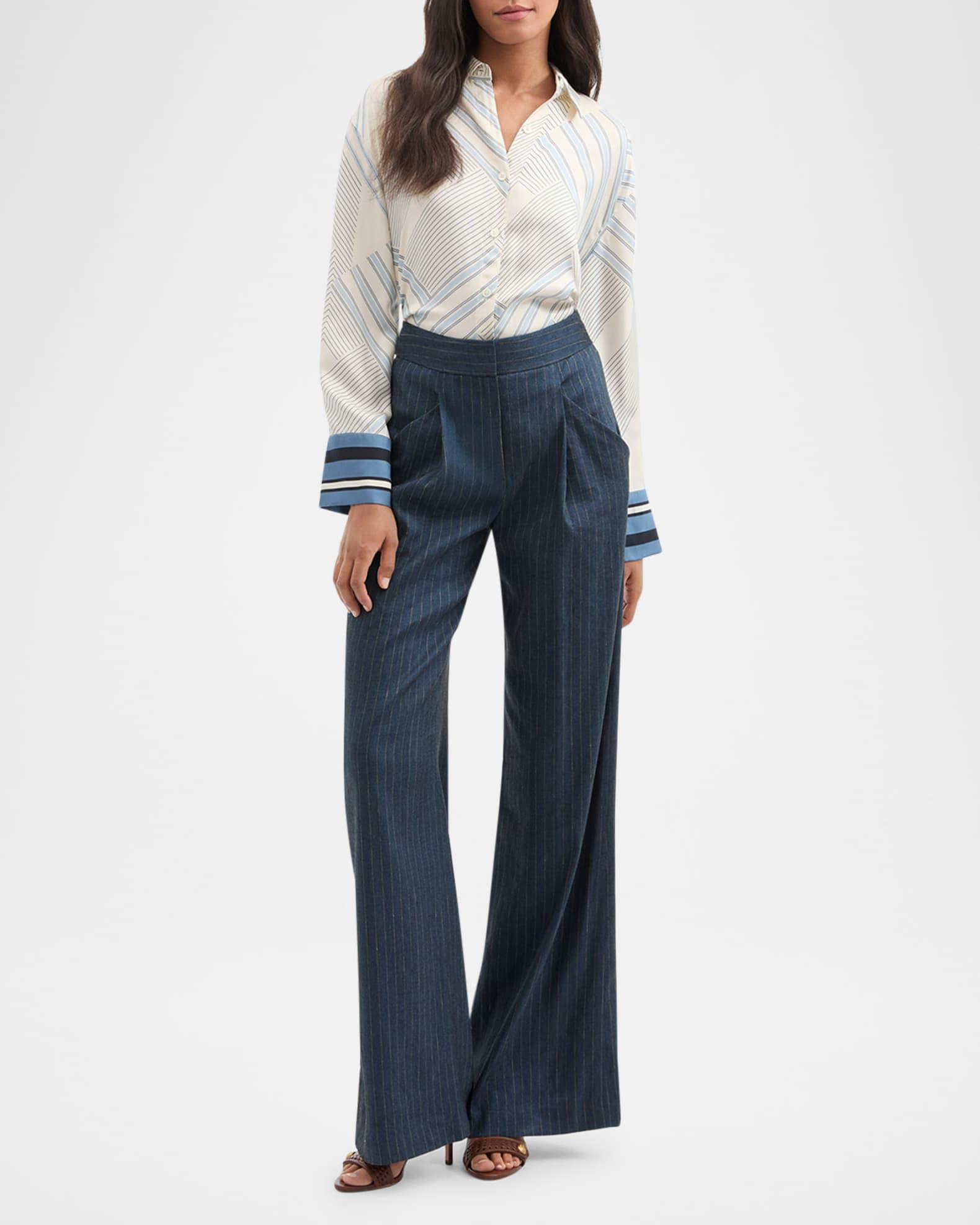 Delila Printed Long-Sleeve Blouse Product Image