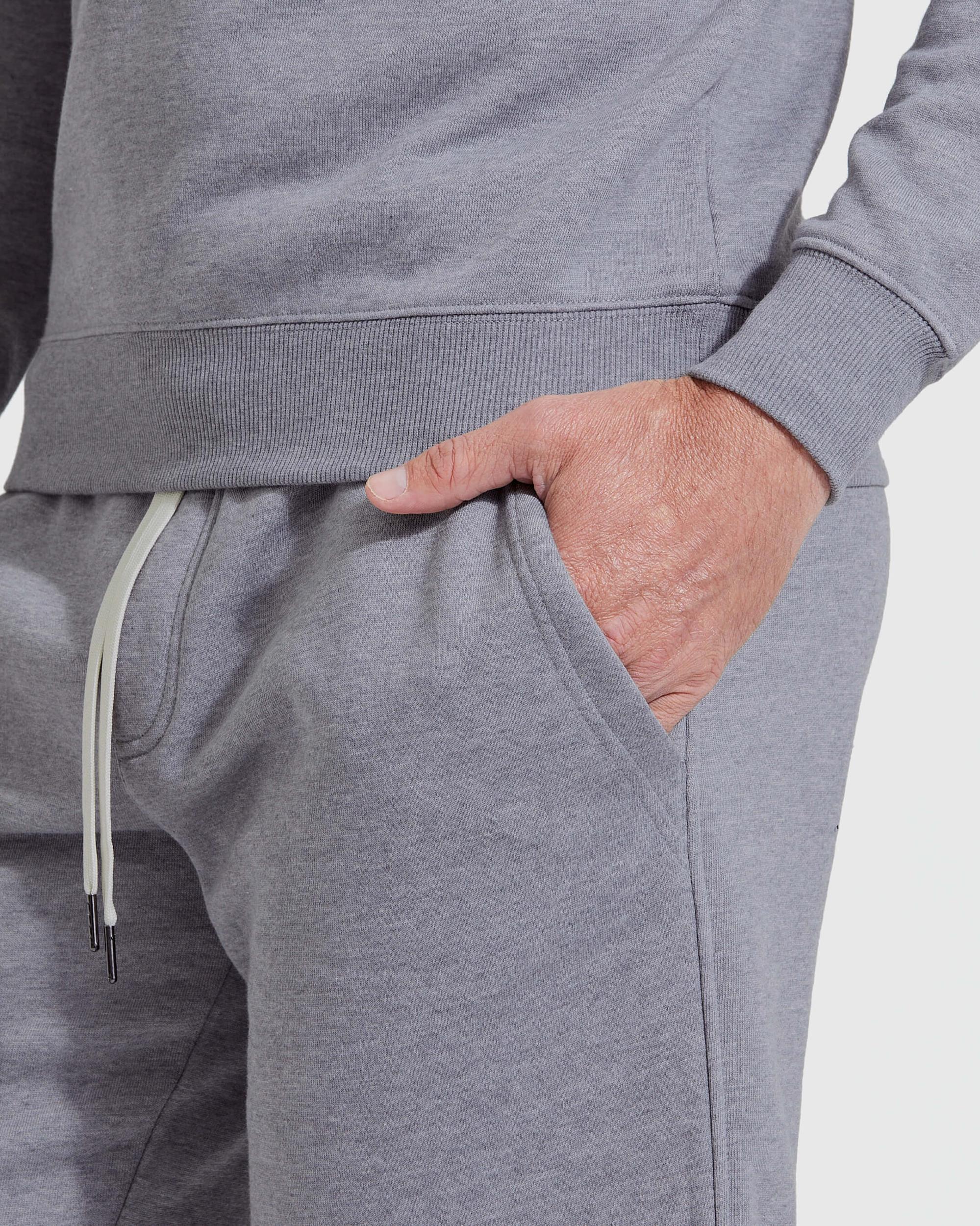 Heather Gray Fleece French Terry Shorts Product Image