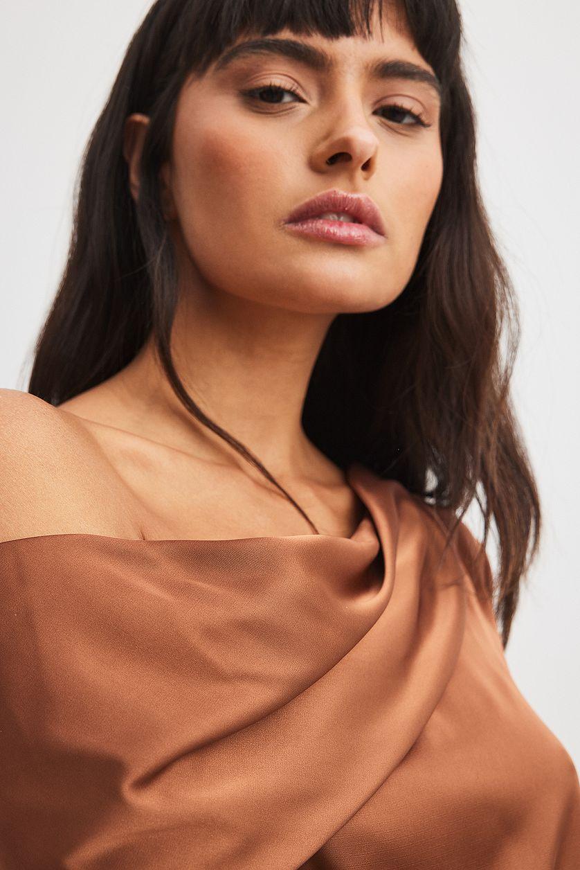 Draped One Shoulder Shirt Product Image