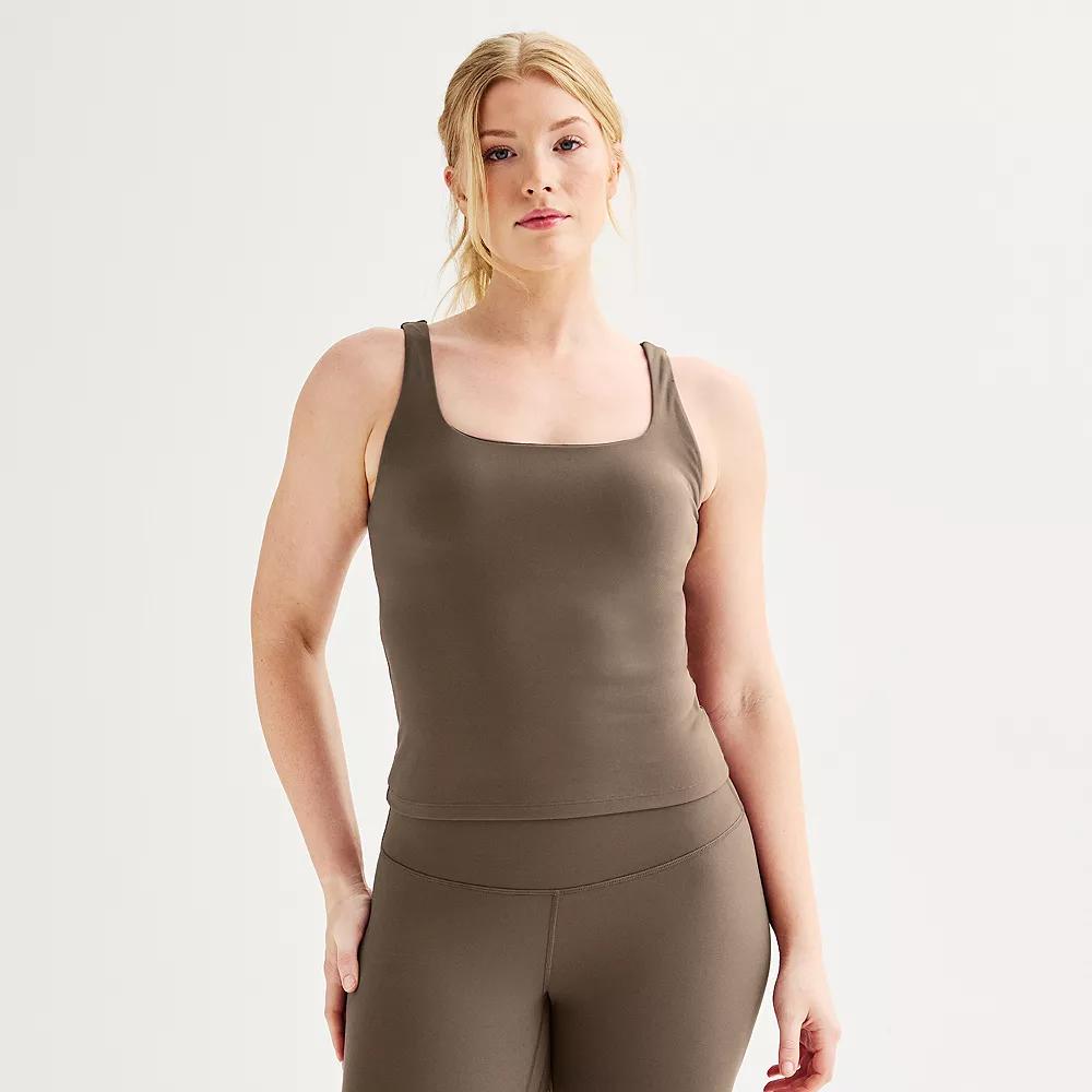 Women's FLX Affirmation Square Neck Tank Top, Size: Medium, Landon Purple Product Image