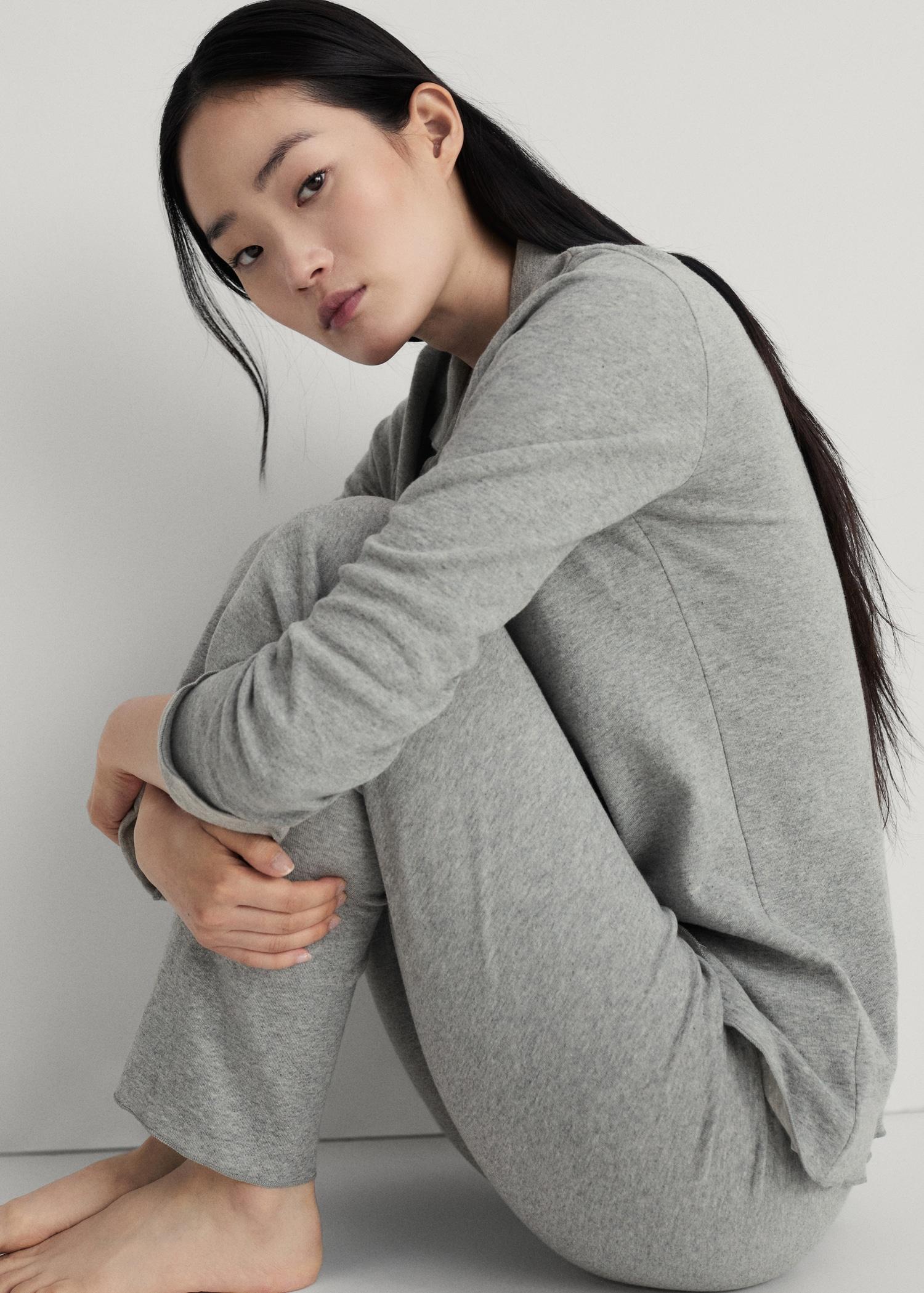 Double-face cotton pants - Women | MANGO USA Product Image