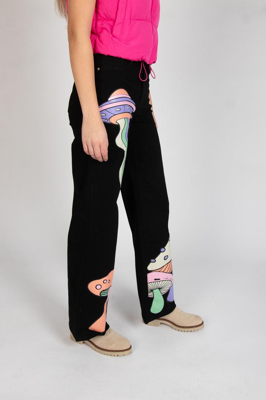 Pastel Neon Mushroom UFO Jeans Product Image