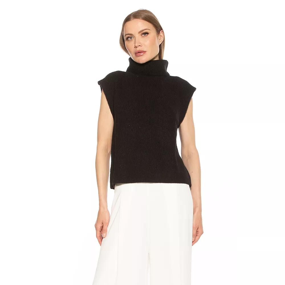 Women's ALEXIA ADMOR Jaylani Ribbed Knit Turtleneck Sweater Vest,  Product Image