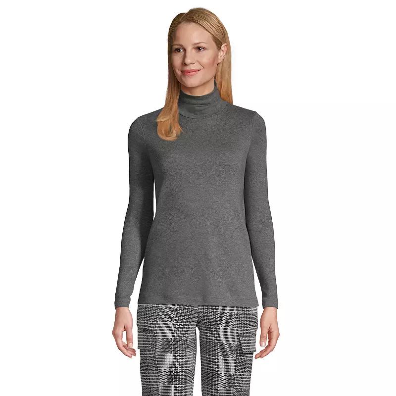 Women's Lands' End Supima Cotton Long Sleeve Turtleneck,  Product Image