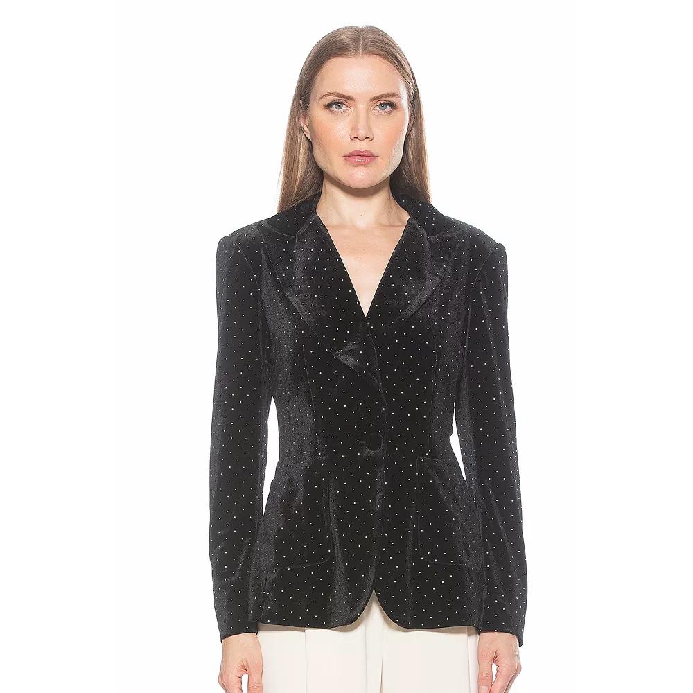 Women's ALEXIA ADMOR Kai Classic Long Sleeve Blazer With Pockets, Size: 8, Green Product Image