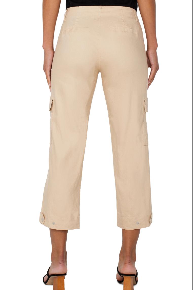 Utility Crop w/ Tab Hem and Cargo Pockets- Hazelnut Product Image