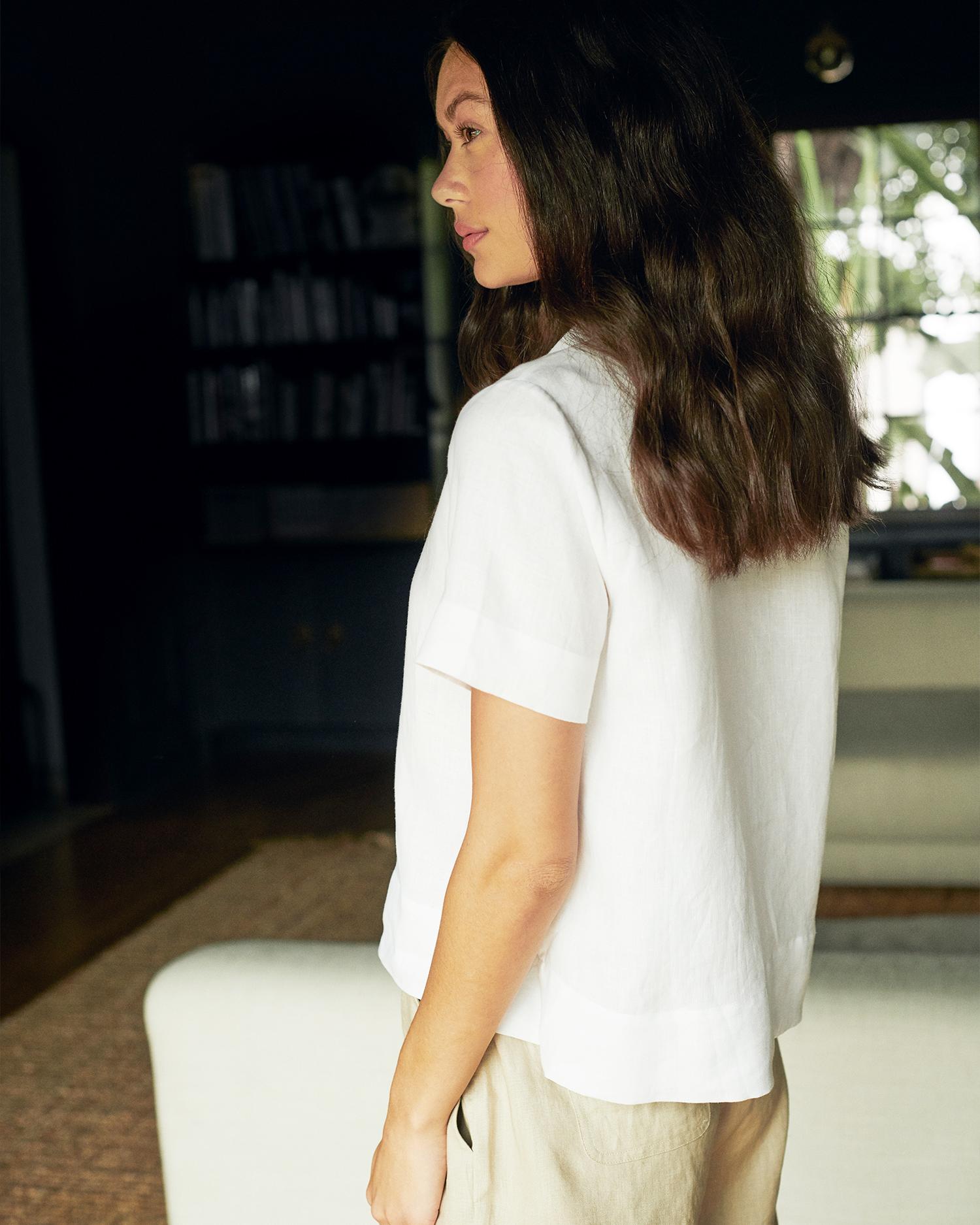 Quince | Women's Short Sleeve Shirt Size XS, Linen Product Image