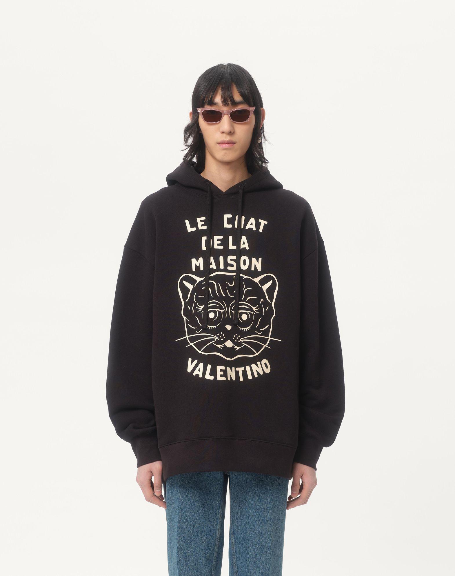 Cotton Sweatshirt With Le Chat De La Maison Patch Product Image