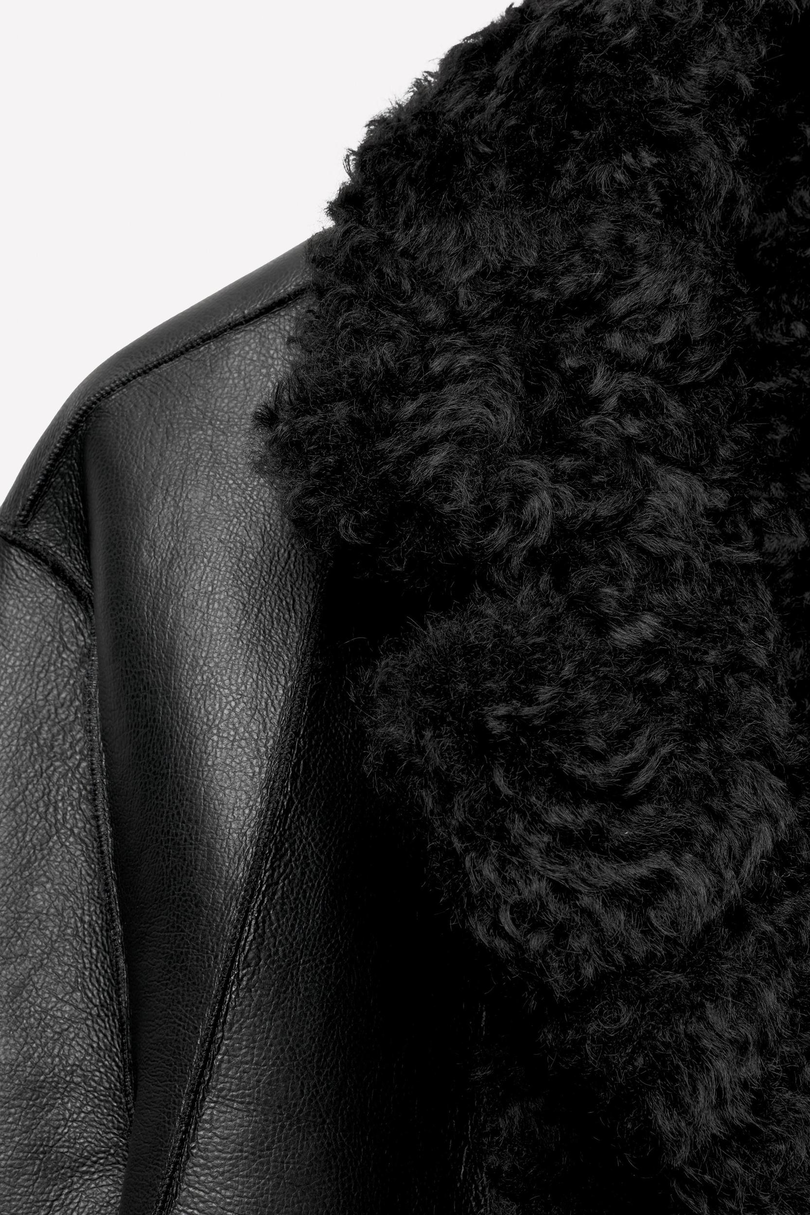 LUDOVIC DE SAINT SERNIN x ZARA REVERSIBLE DOUBLE FACED FAUX LEATHER JACKET Product Image