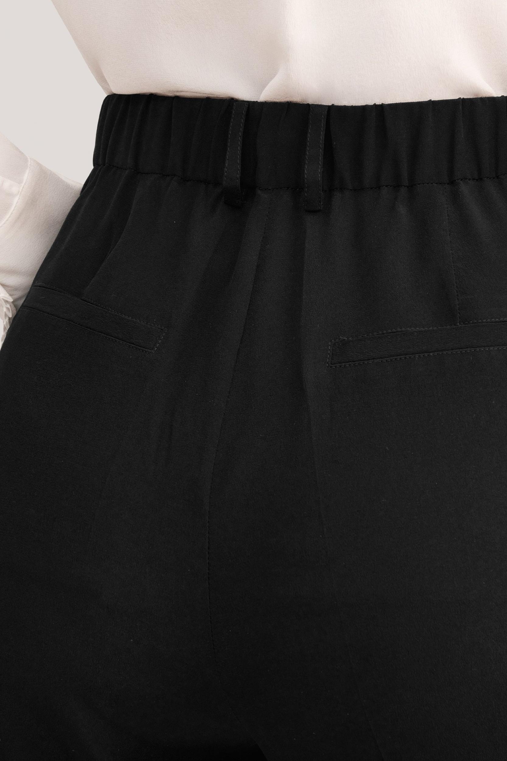 Tucked Tapered Silk Pants Product Image