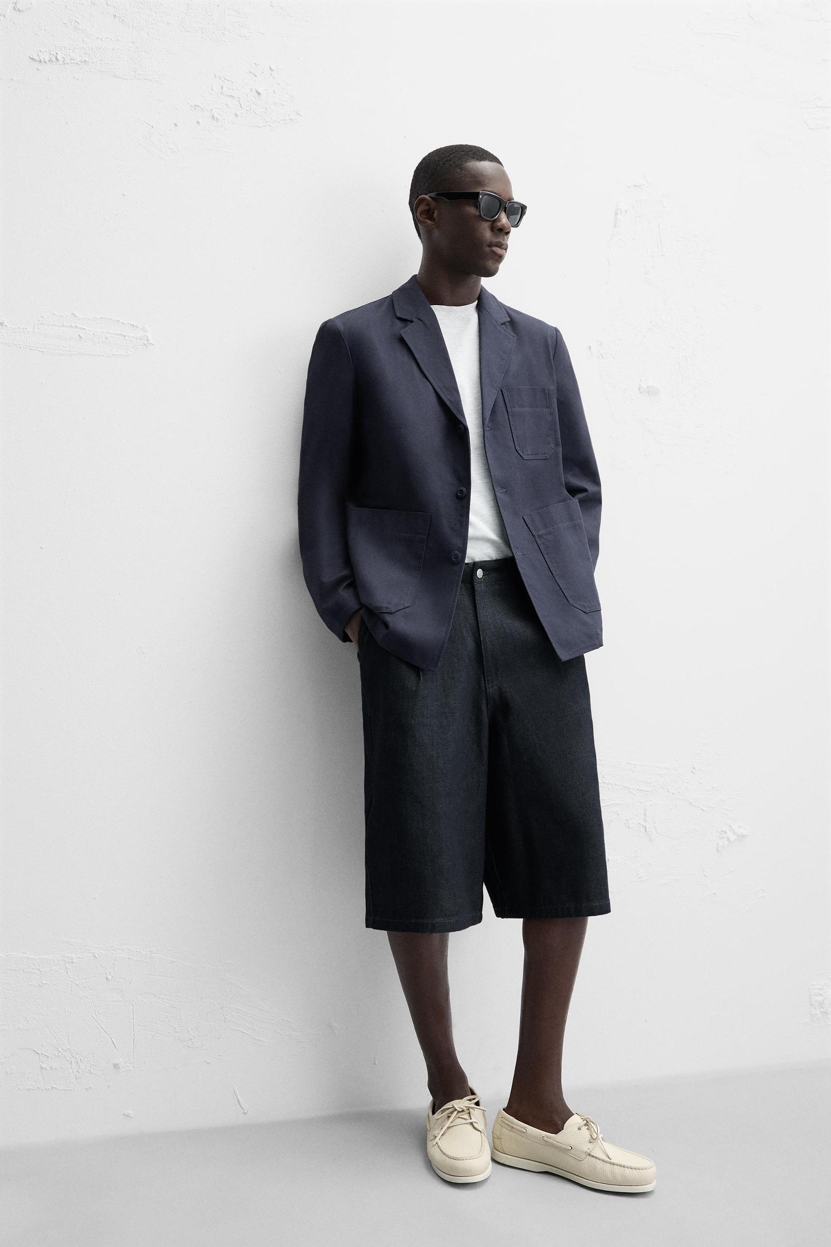 STRUCTURED HERRINGBONE OVERSHIRT Product Image