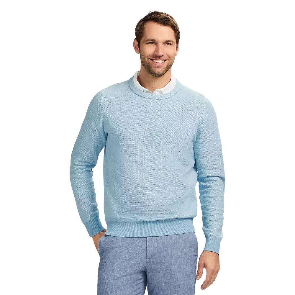 Men's IZOD Honeycomb Crewneck Sweater, Size: XXL, Placid Blue Product Image