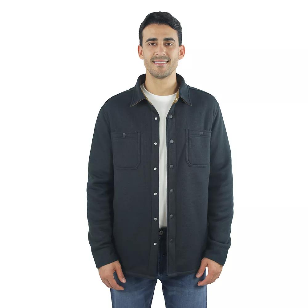 Men's JACHS NY Sherpa-Lined Thermal Shacket, Size: XL, Black Product Image