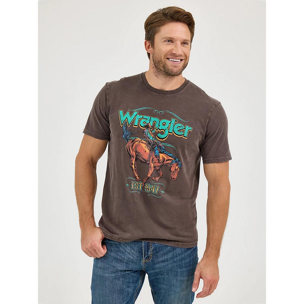 Men's Bucking Horse Graphic T-Shirt in Offwhite Product Image