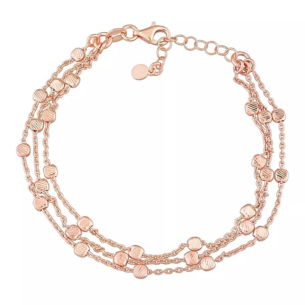 Stella Grace 18k Gold Over Silver Multistrand Chain Bracelet, Women's,  Product Image