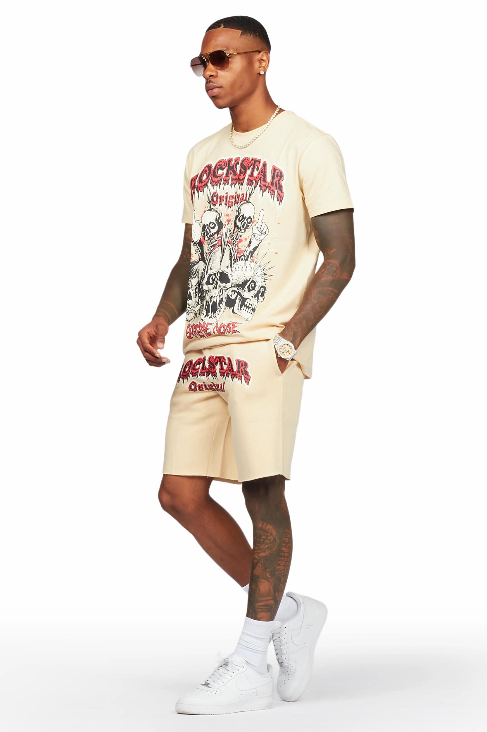 Tabor Beige T-Shirt/Short Set Male Product Image