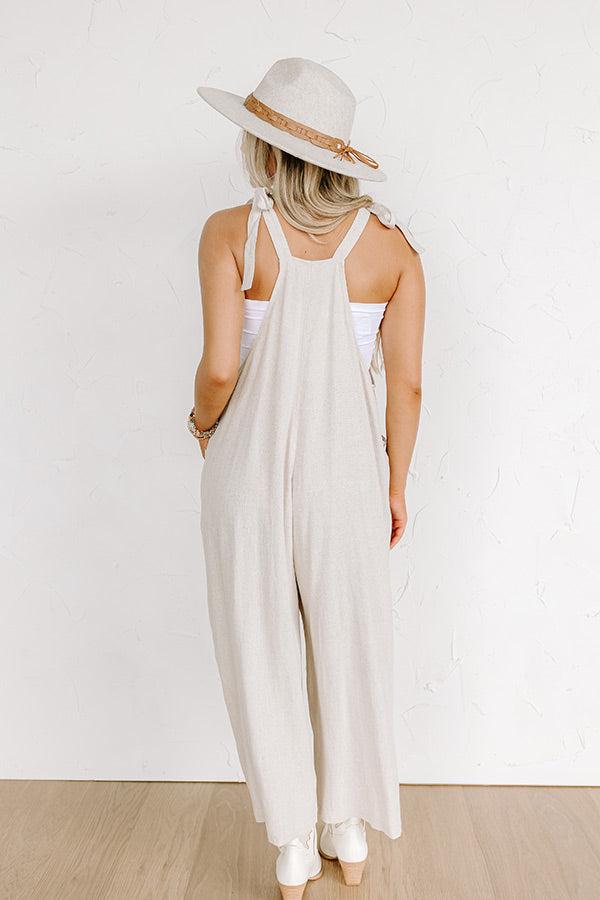 Sunny Days Ahead Jumpsuit in Oatmeal Product Image