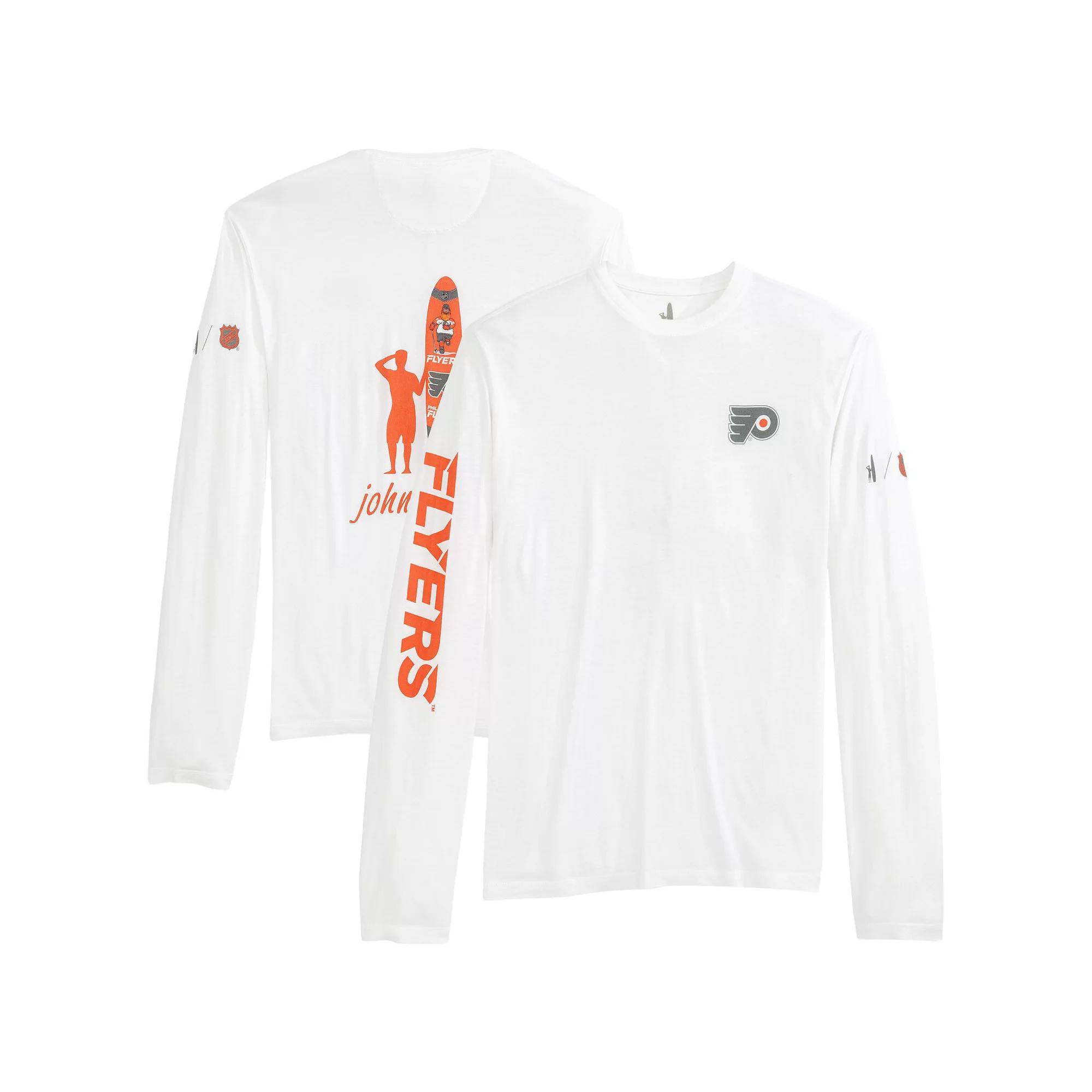 Men's johnnie-O White Philadelphia Flyers Adam Long Sleeve T-Shirt,  Product Image