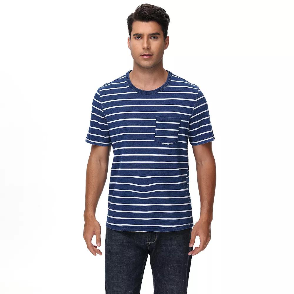 Men's Thomas Sterling Striped Short Sleeve Knit Tee, Size: Small, Mariner Stripe Product Image