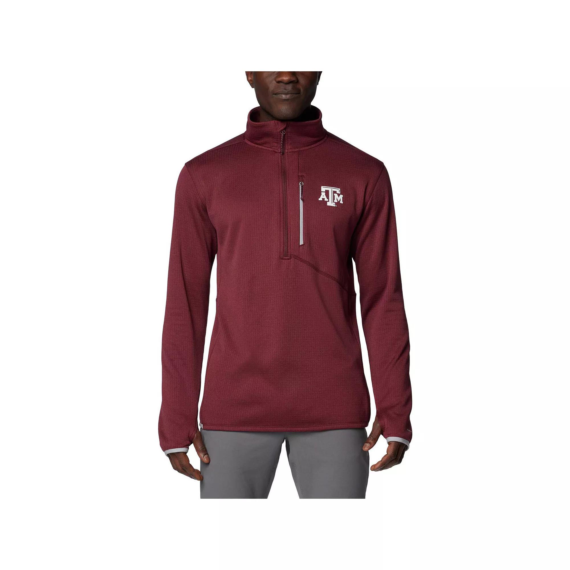 Men's Columbia Maroon Texas A&M Aggies Park View Grid Fleece Omni-Wick Half-Zip Jacket,  Product Image