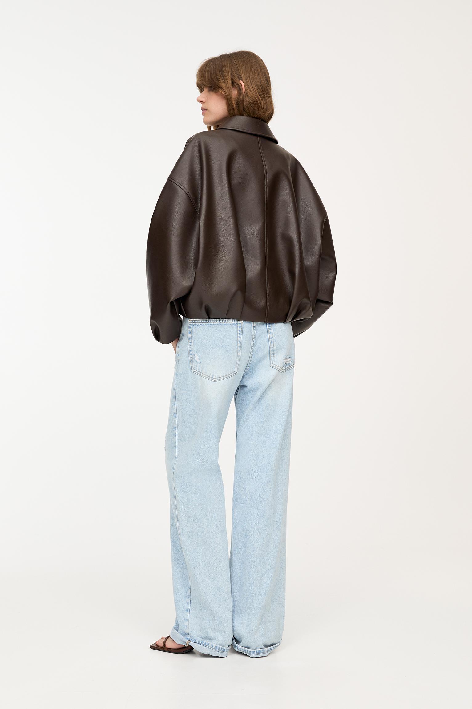 Faux leather bomber jacket Product Image