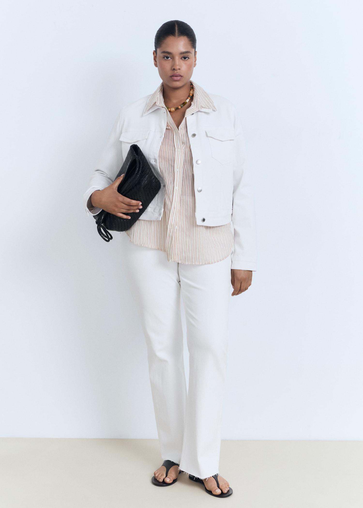 Pockets denim jacket - Women | MANGO USA Product Image