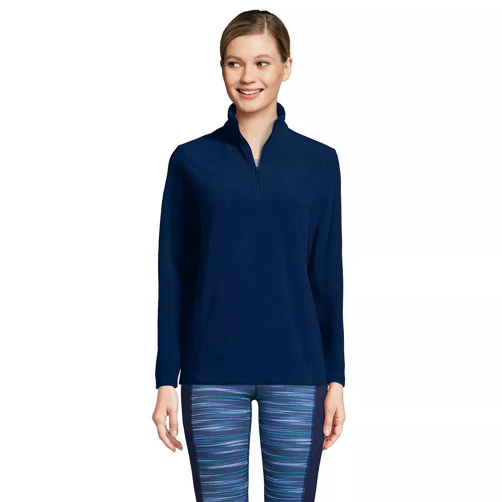 Women's Lands' End Quarter-Zip Fleece Pullover,  Product Image