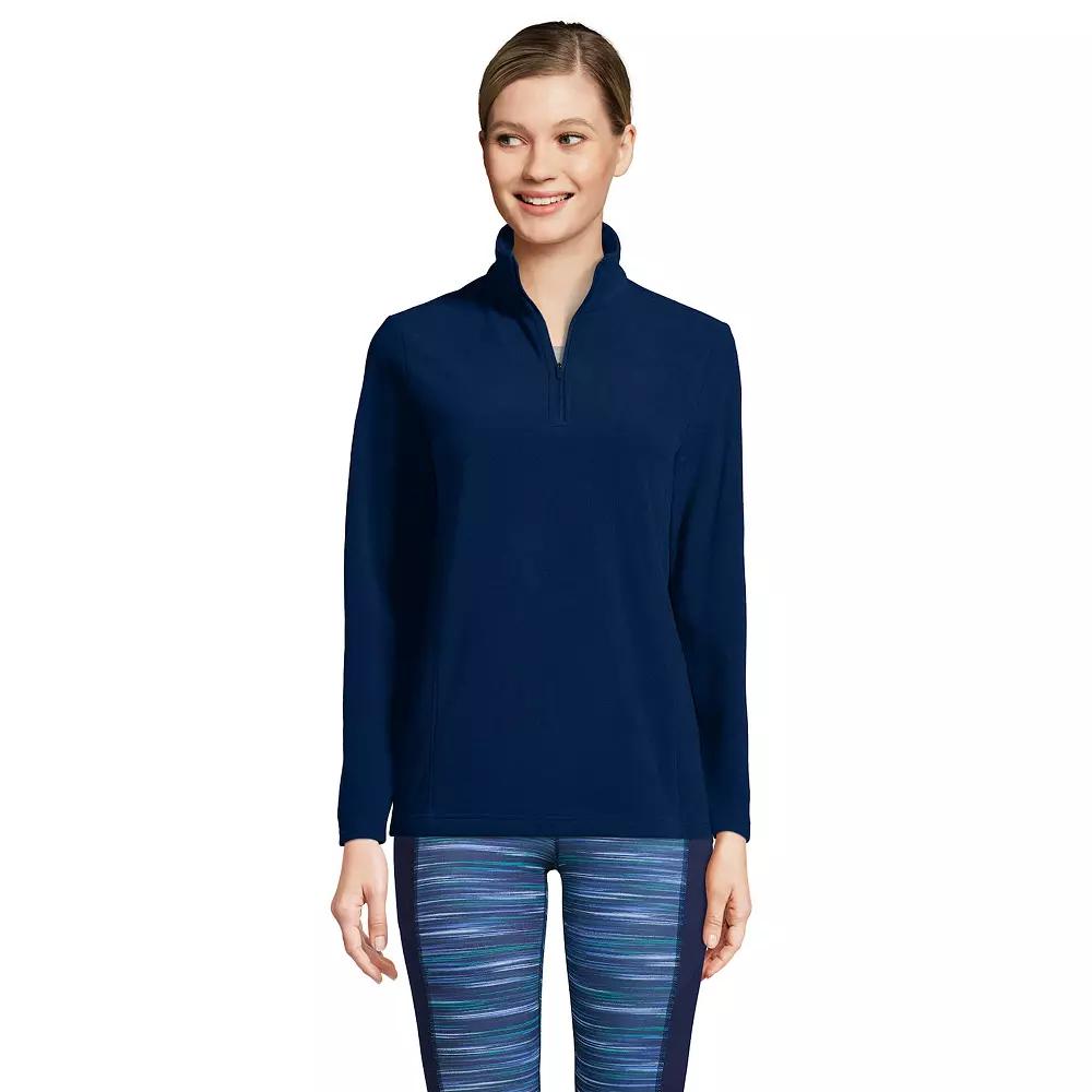 Women's Lands' End Quarter-Zip Fleece Pullover,  Product Image