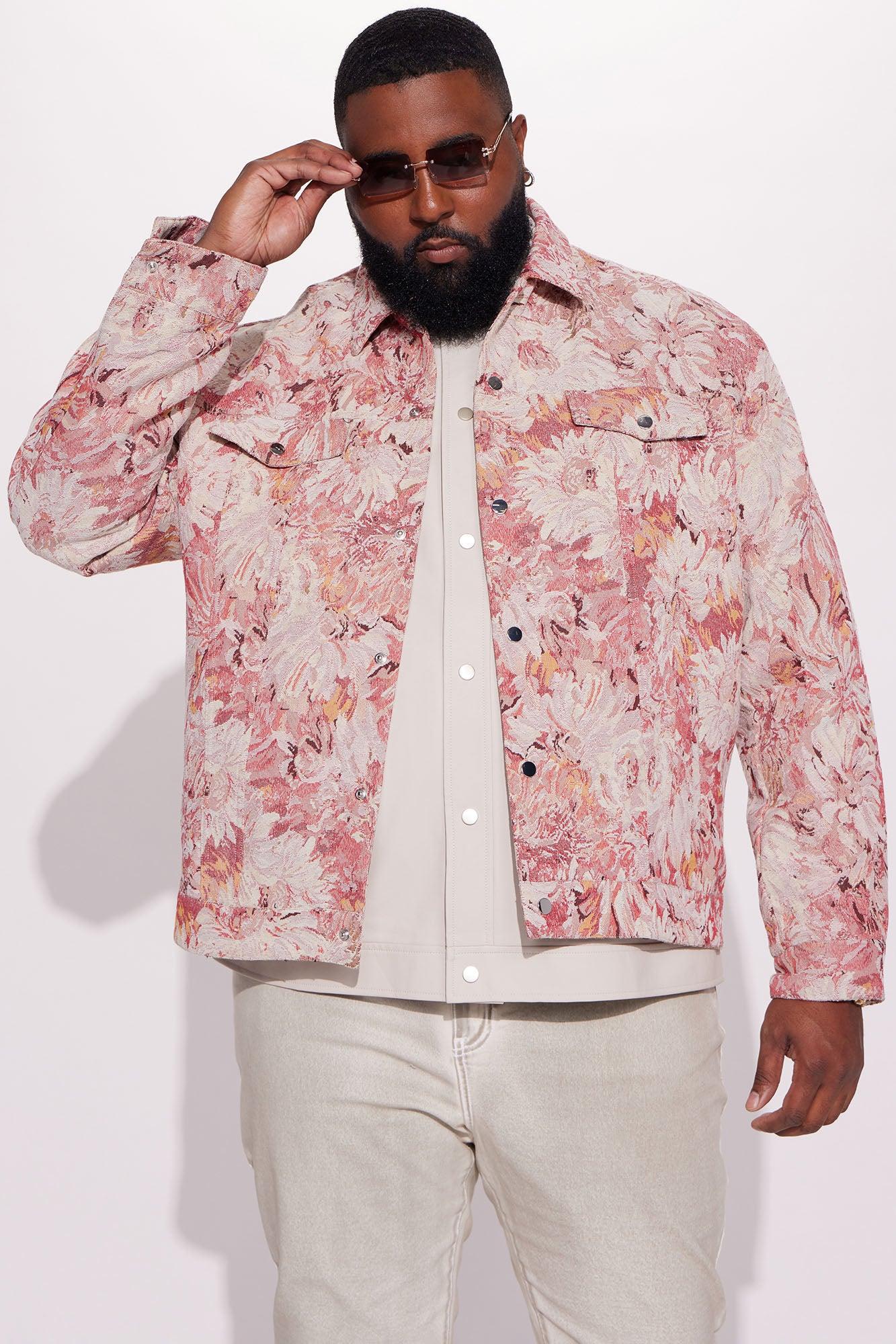 All You Need Is Tapestry Trucker Jacket - Pink/combo Product Image