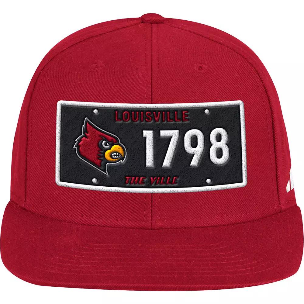 Men's adidas Red Louisville Cardinals Established Snapback Hat Product Image