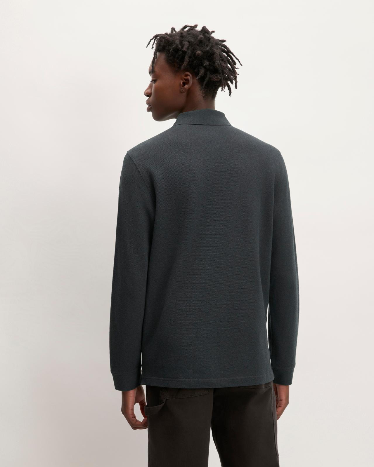 Mens Long-Sleeve Pique Polo T-Shirt by Everlane Product Image