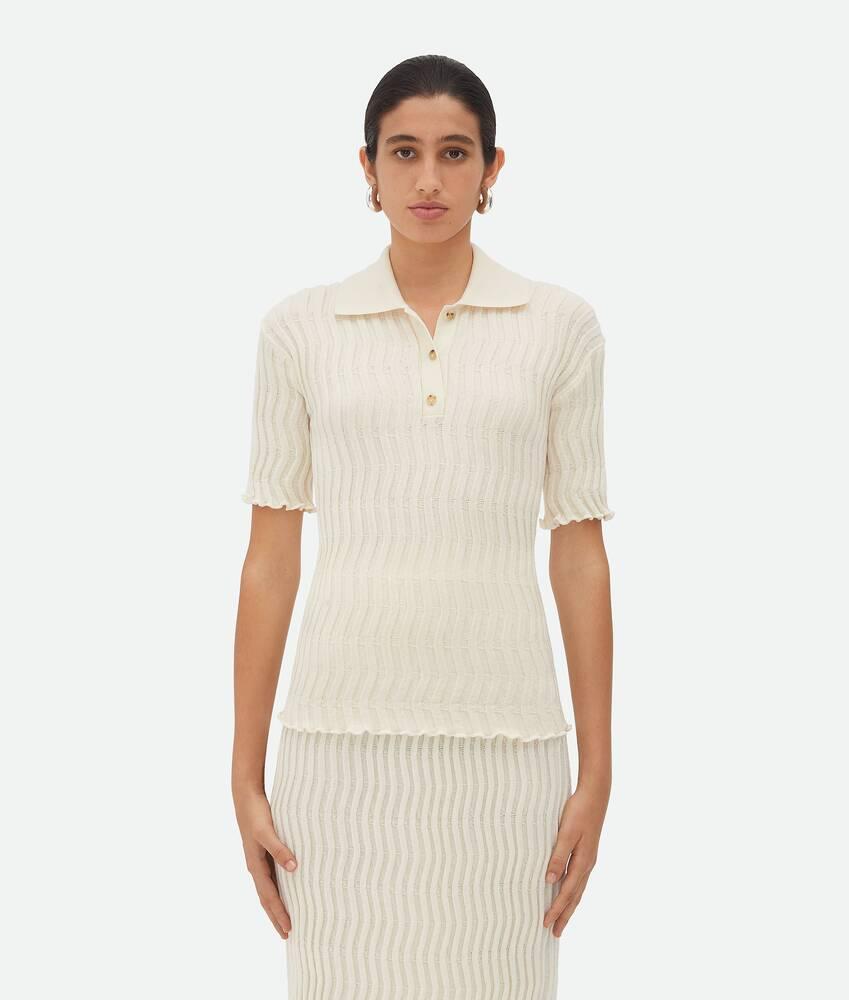 Women's Ribbed Wool Top  in String Product Image