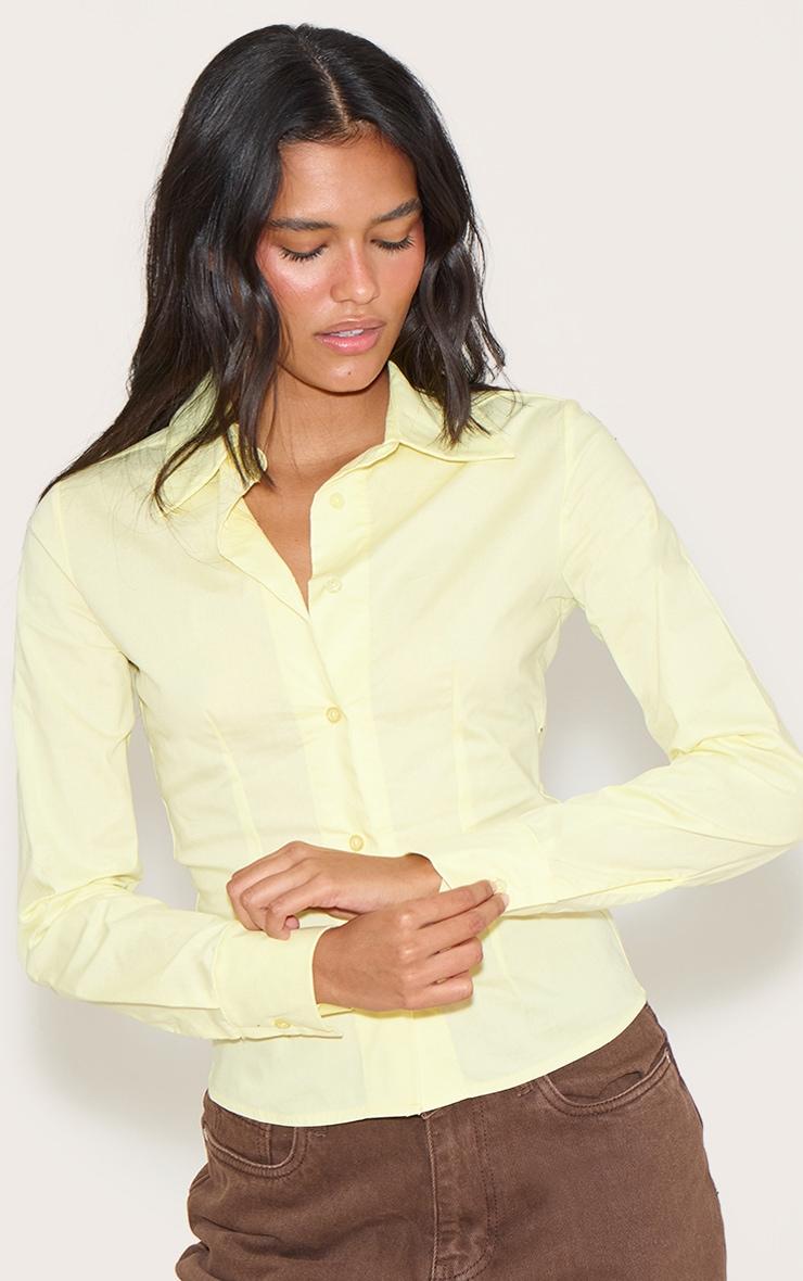 Lemon Fitted Long Sleeve Shirt Product Image