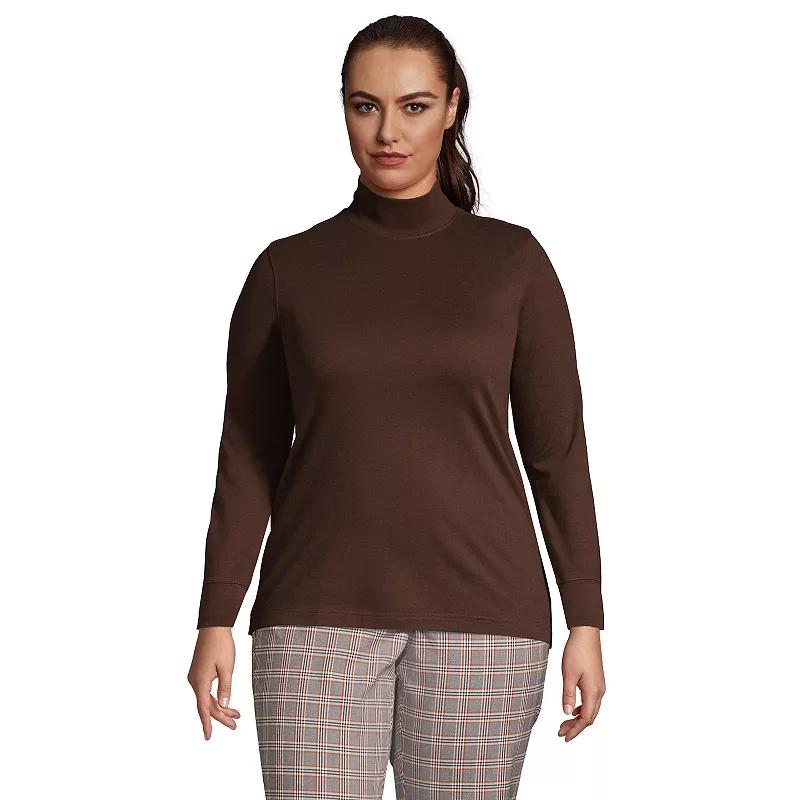 Plus Size Lands End Relaxed Mockneck Top, Womens Product Image