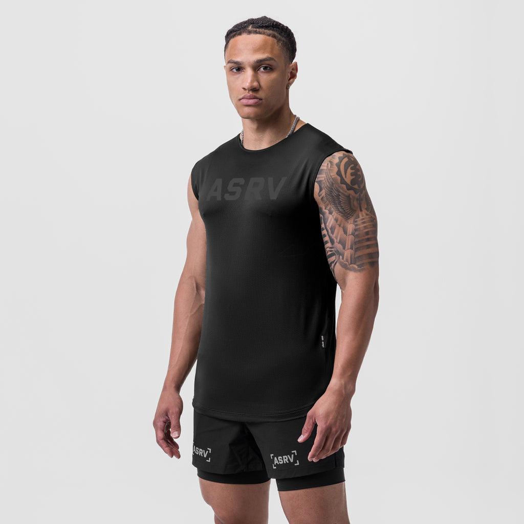 0757. AeroSilver® Cutoff Tank - Black "ASRV" Product Image
