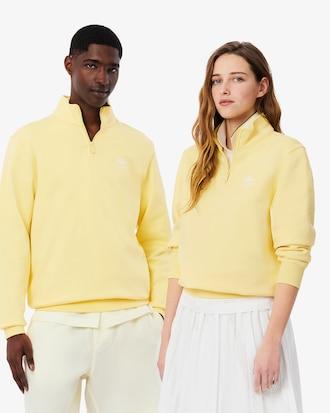 High Neck Zip-Up Print Sweatshirt Product Image