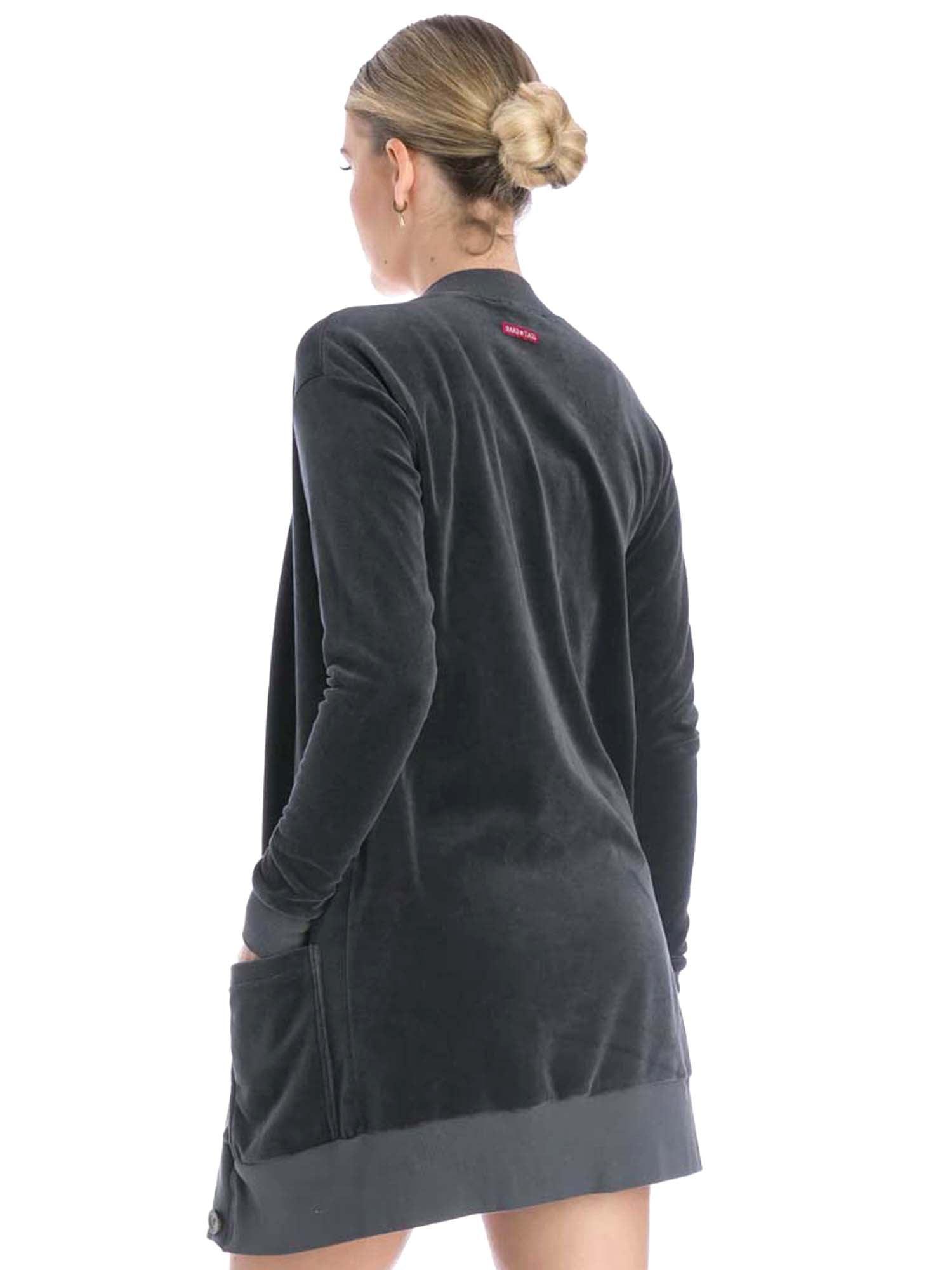 Hard Tail Velour Long Cardigan V-183 Product Image