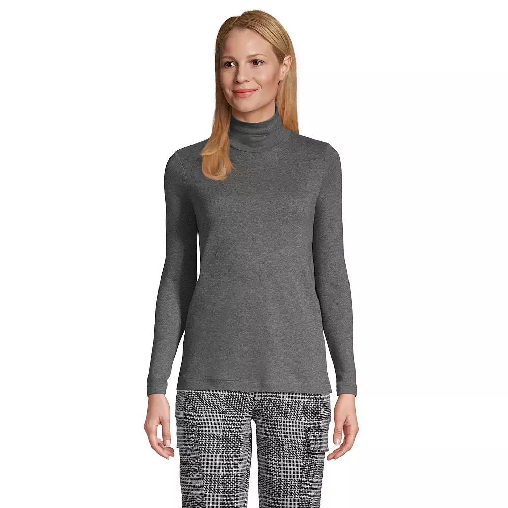 Women's Lands' End Supima Cotton Long Sleeve Turtleneck,  Product Image