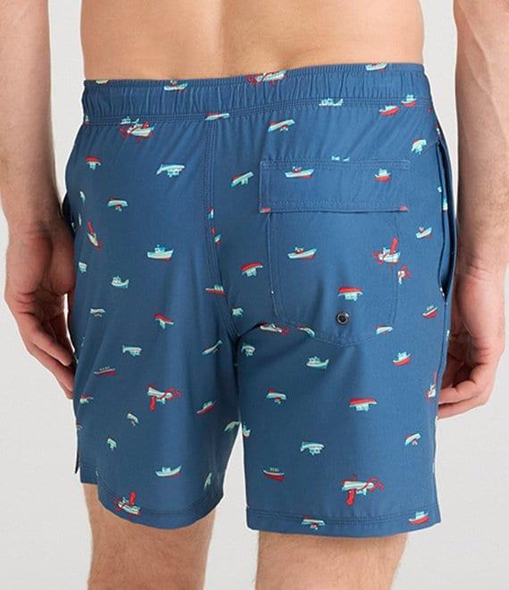 SAXX Oh Buoy 2N1 Boat Print 7#double; Inseam Volley Swim Shorts Product Image
