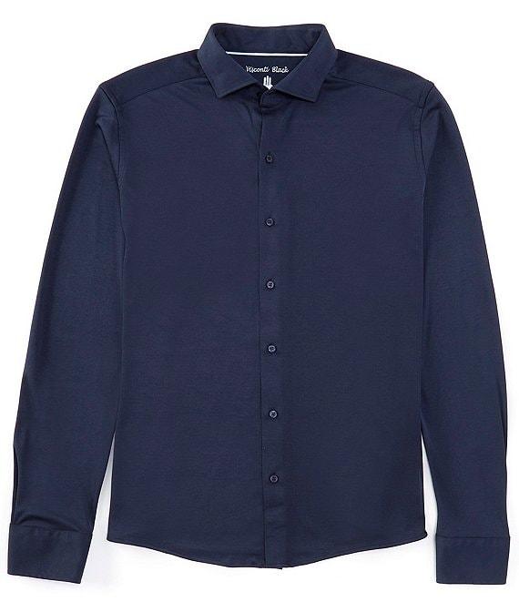 Visconti Melange Stretch Long Sleeve Woven Shirt Product Image