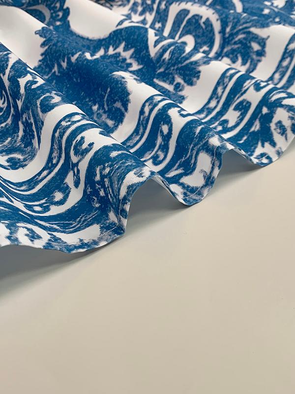 Bodycon High Waisted Flower Print Hollow Pockets Cold Shoulder Maxi Dresses Product Image