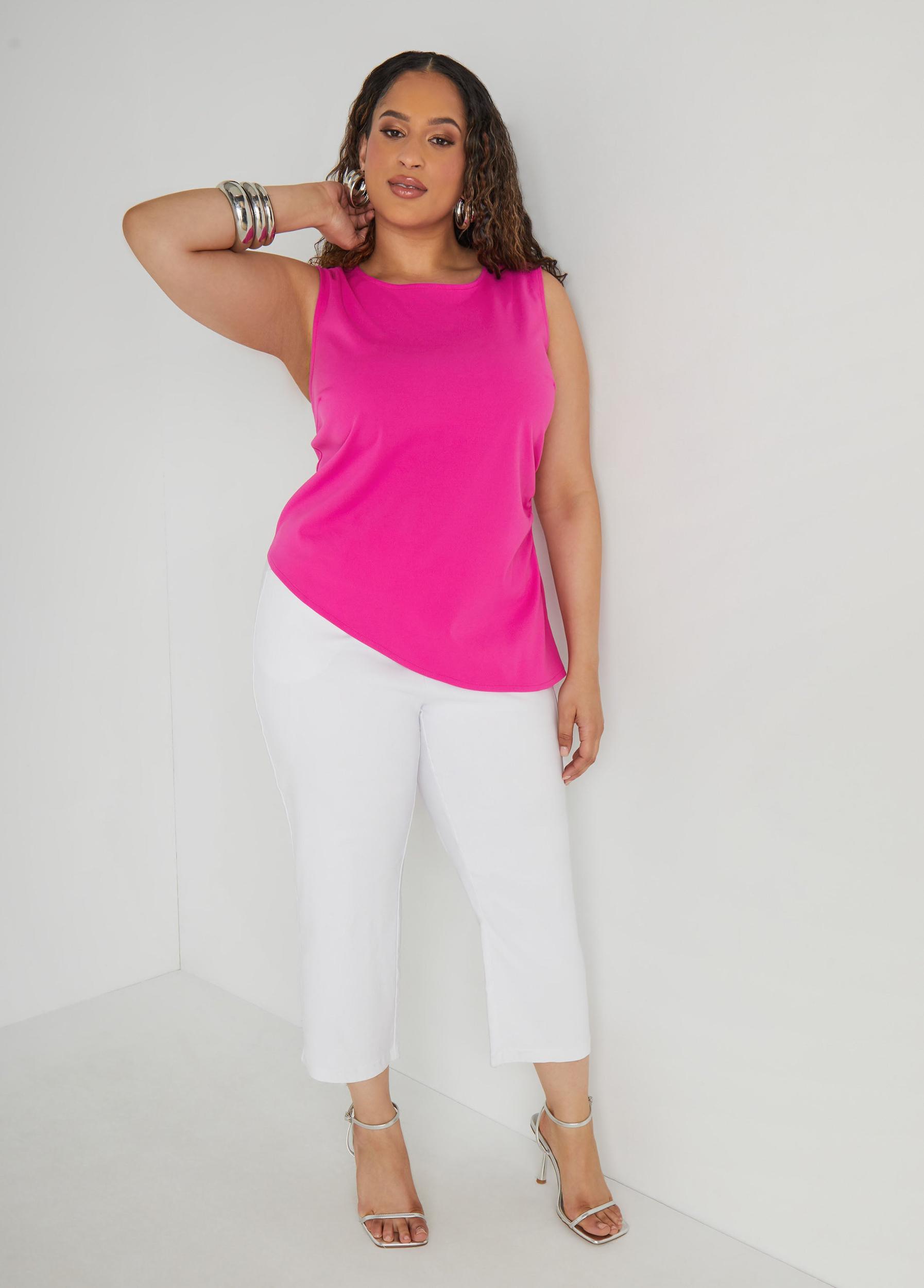 Ruched Stretch Crepe Top Product Image