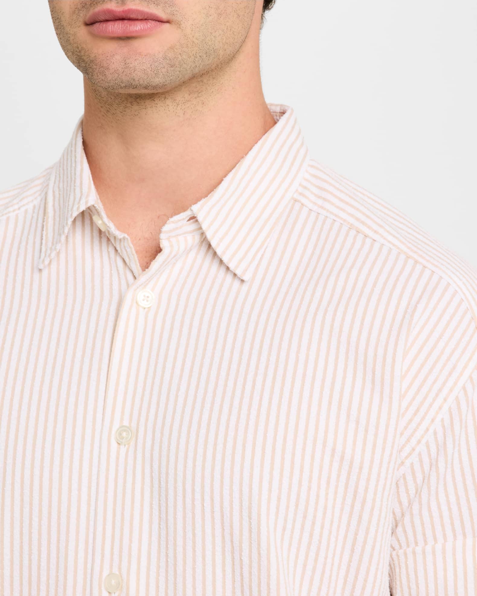 Men's Cole Cotton Stripe Casual Button-Down Shirt Product Image