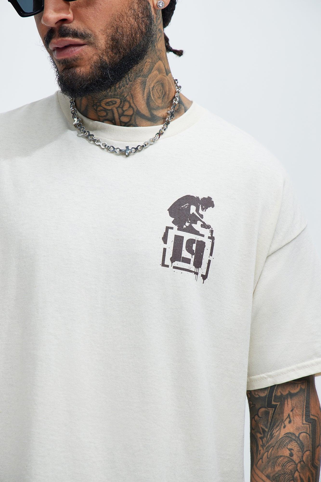 Linkin Park Meteora Track List Oversized Short Sleeve Tee - Off White Product Image