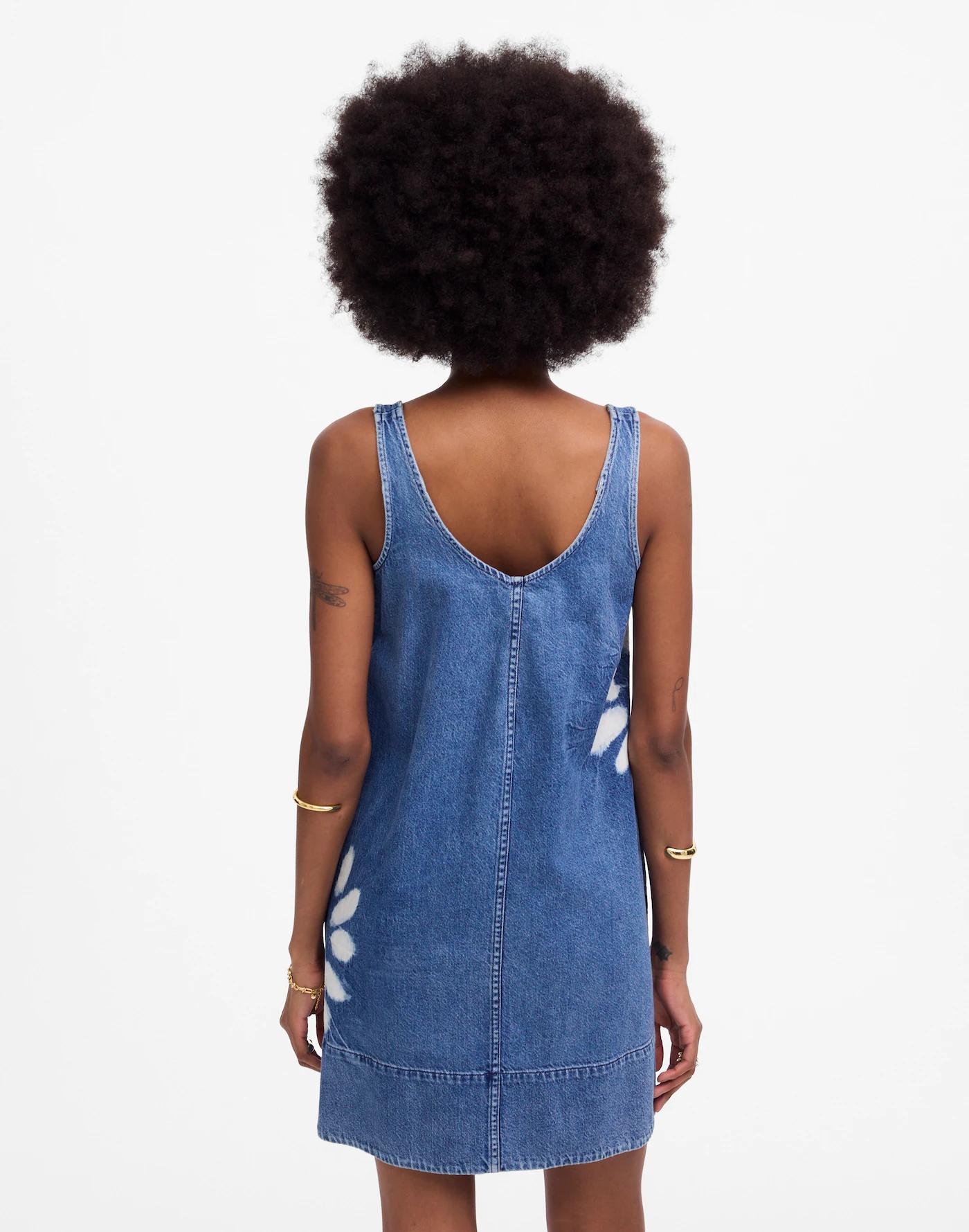 Denim Scoopneck Mini Dress Product Image