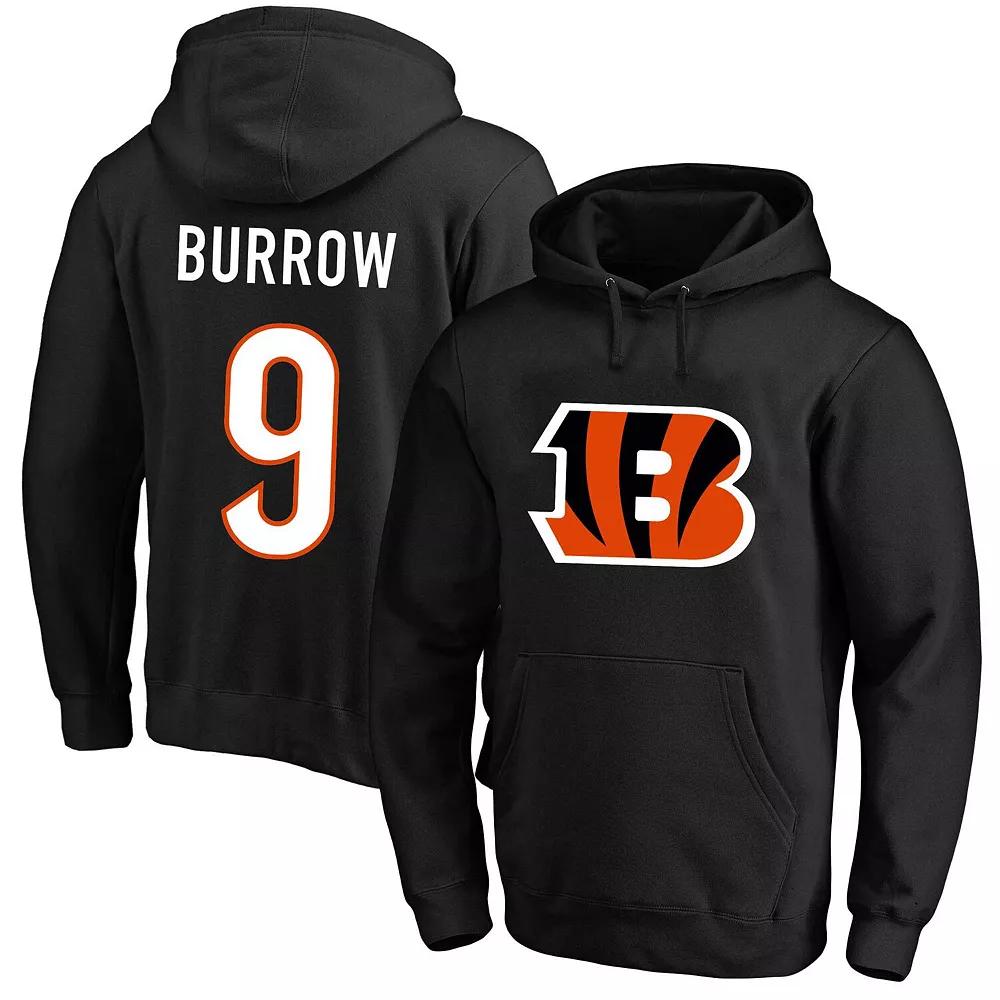Men's Fanatics Branded Joe Burrow Black Cincinnati Bengals Big & Tall Fleece Name & Number Pullover Hoodie,  Product Image