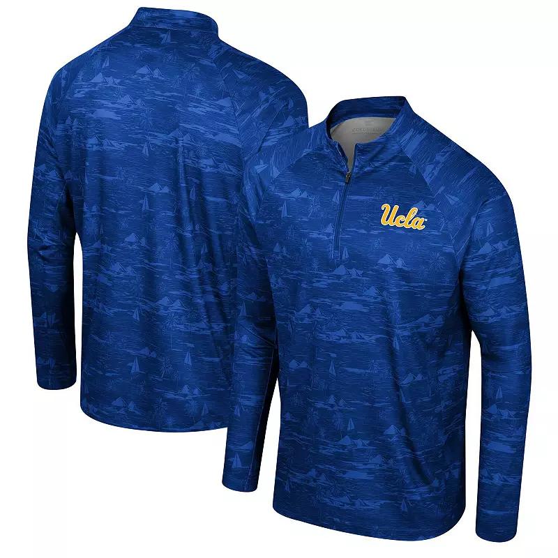 Men's Colosseum Blue UCLA Bruins Carson Raglan Quarter-Zip Jacket,  Product Image