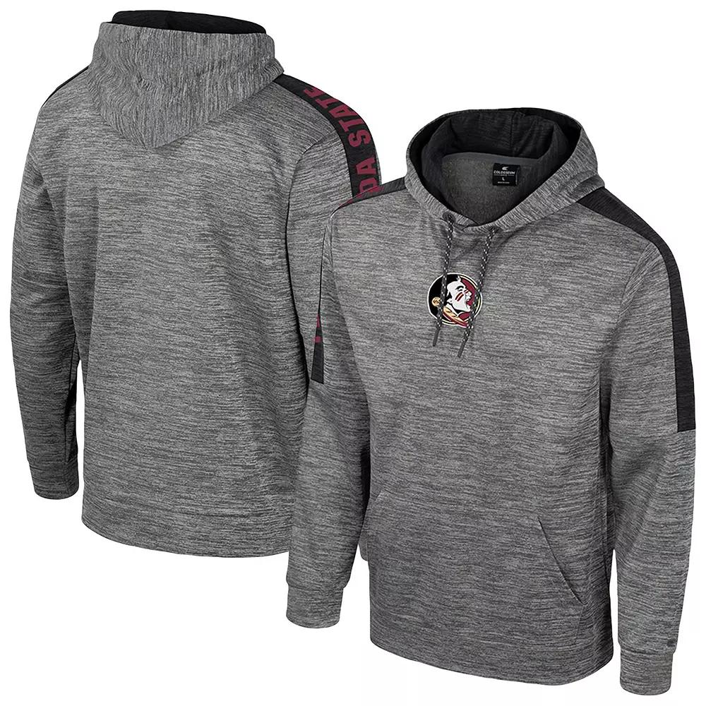 Men's Colosseum Heather Gray Florida State Seminoles Dozer Pullover Hoodie,  Product Image