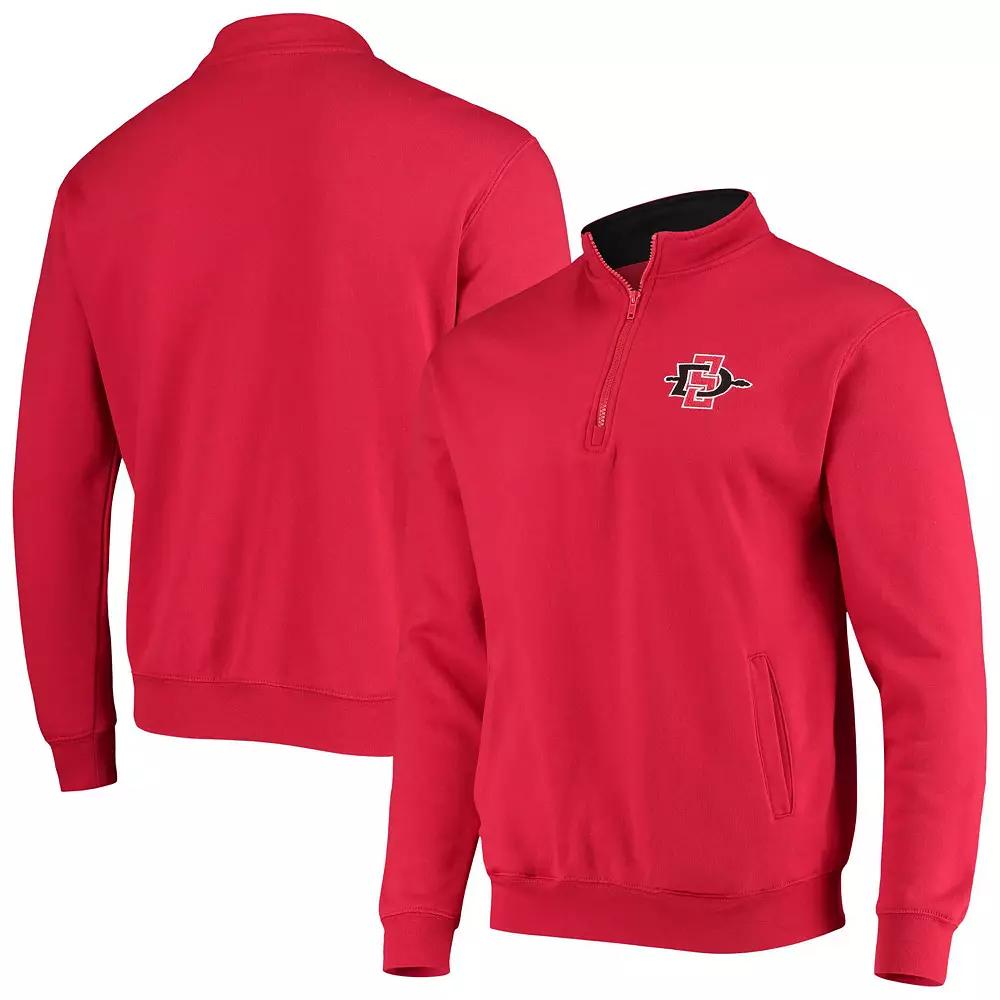 Men's Colosseum Red San Diego State Aztecs Tortugas Logo Quarter-Zip Jacket,  Product Image