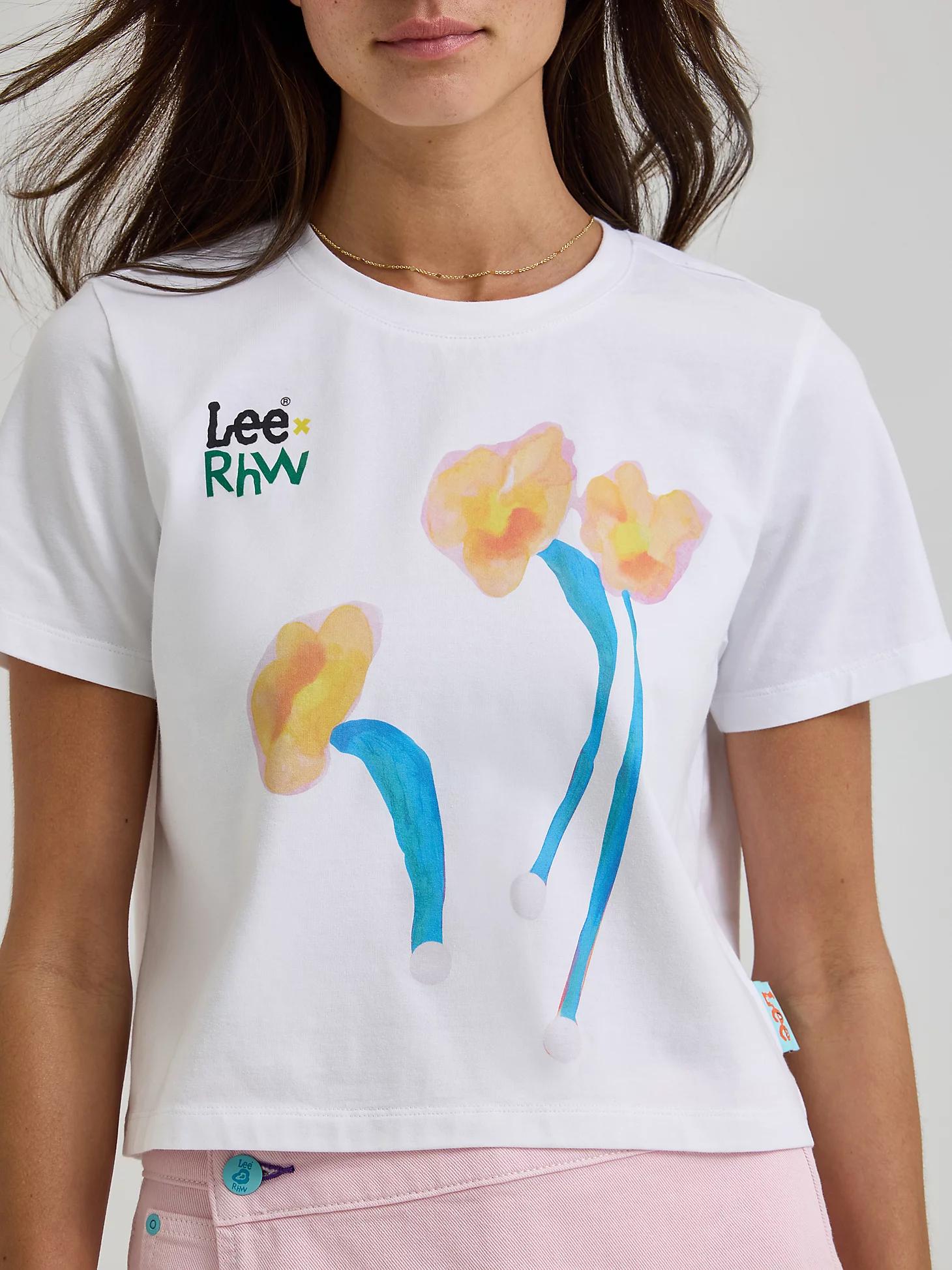 Women's Lee® x Ruohan Wang Crop Flower Tee | Women's Tops & Tees | Lee® Product Image